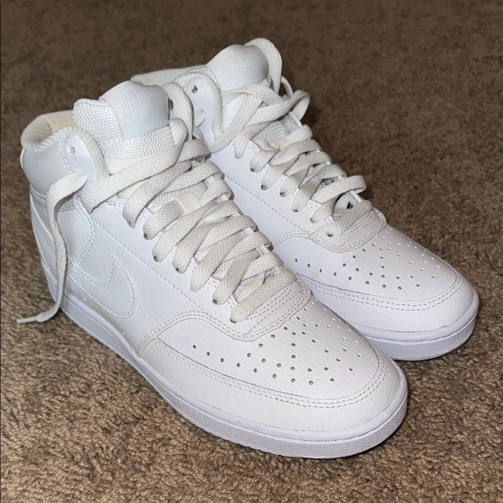 Nike Court Vision White High-Top Sneakers